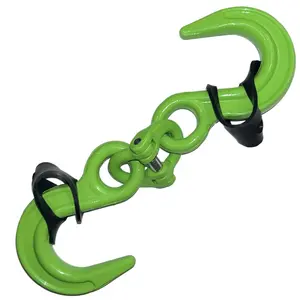Keyfit Tools Quick RIG Heavy Duty Forged 7" Double Hook & Shackle for Fast Strap Chain Rope Cable to Shackle Made Quick & Easy 2 Ton 4000 Lbs WLL