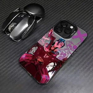 Jinx Game Character Smartphone Case - Anti-Shock Matte Cellphone Accessory Compatible with iPhone 7 Plus, 8, X, XR, XS Max, 11-16 Pro Max for Handheld Devices