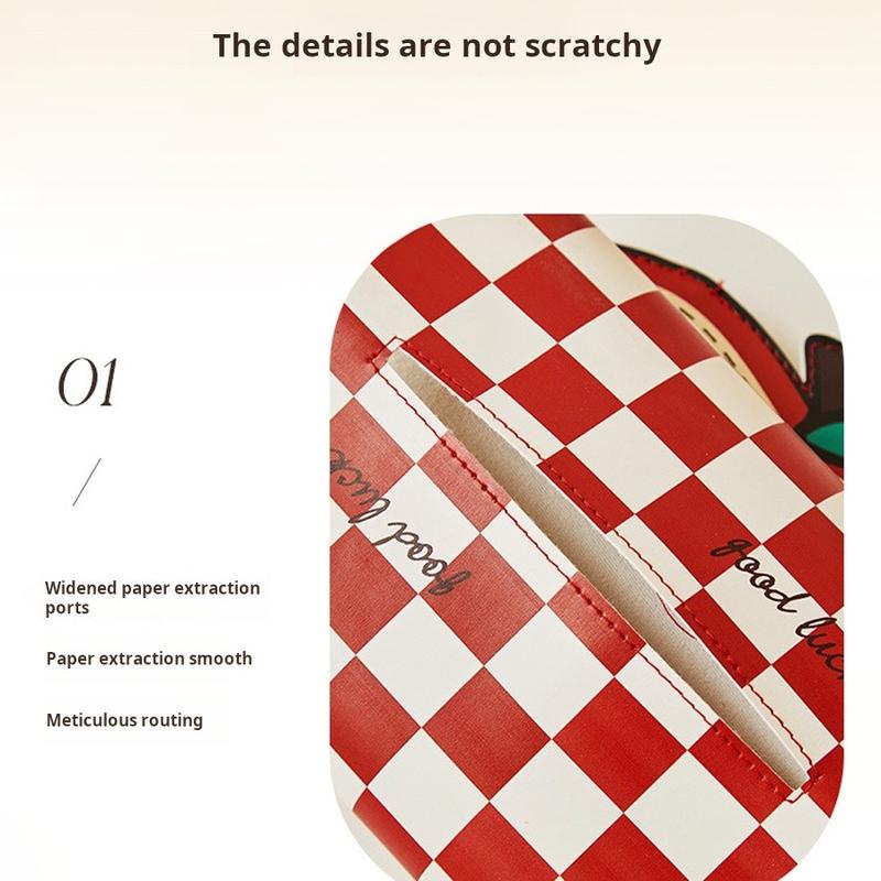 Cute Waterproof Hanging Tissue Holder for Bathroom, Wall-Mounted Tissue Box for Facial Towels and Paper Rolls, Stylish Toilet Tissue Storage Bag, Bathroom Accessories