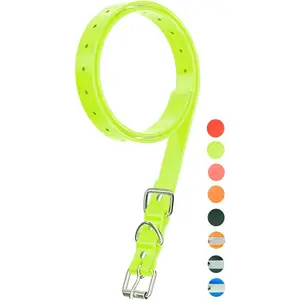 Adjustable Durable Waterproof Odorless 3/4 Inch TPU Dog Collar Strap Replacement for Most Electronic Training Shock Collar Barking Fence Receivers