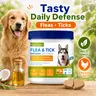 OURCARES Collar-Free Flea & Tick Prevention Soft Chew Treats for Dogs - 120 Count (60 Soft Chews), Plant-Based Health Supplements with Vitamins, Probiotics, Coconut Oil, Flaxseed, Fish Oil, Gluten-Free, 2-4 Weeks Supply, Universal for All Breeds & Ages