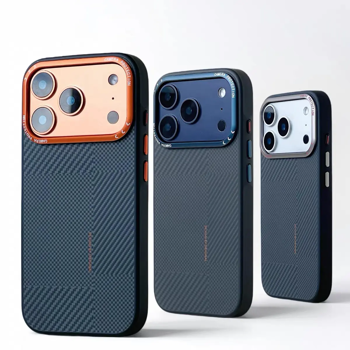 Matte Carbon Fiber Texture Magnetic Case For iPhone 17 16 15 Pro Max Wireless Charging Alloy Lens Shockproof MagSafe Phone Cover