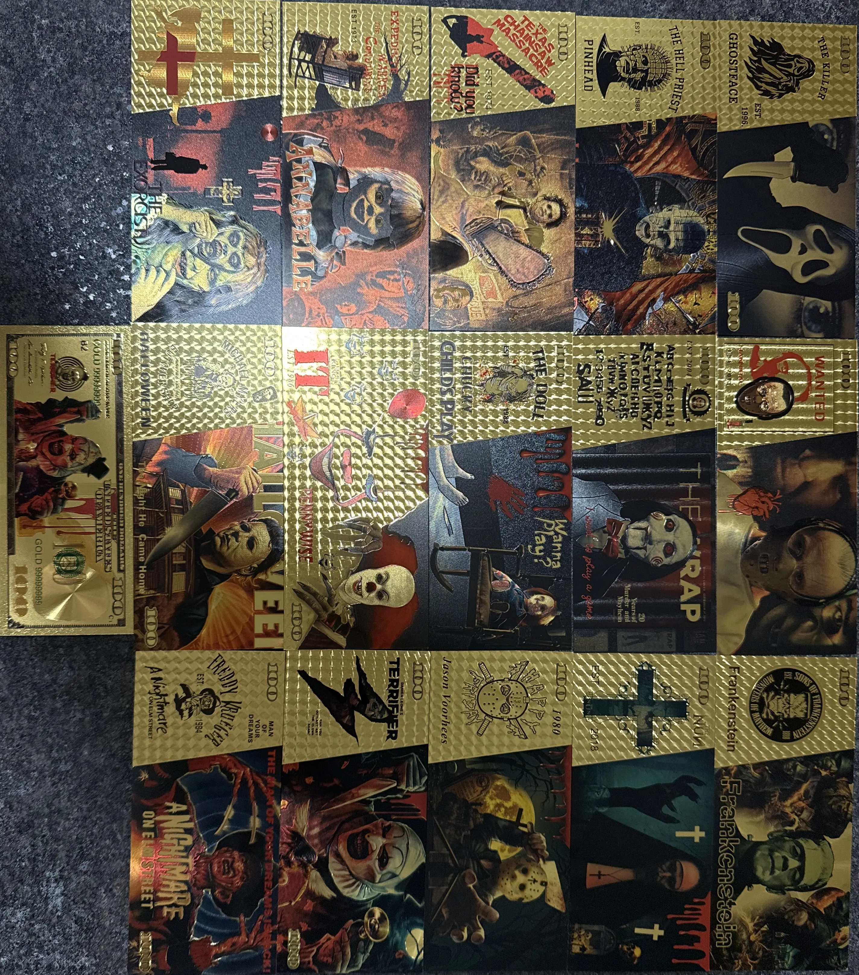 Horror Gold Foil Set