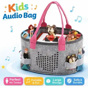 Case for Toniebox Starter Set - Bag for Tonies Figurines | Portable Carrying Case for Educational Musical Toy |3Mm felt audio bag doll storage finishing bag felt tote bag speaker storage bag Space Saving Bag