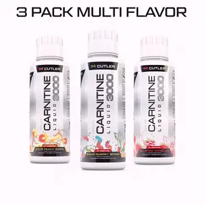 Cutler Nutrition 3 Pack Carnitine Liquid 3000 Assorted Flavors | Fitness Energy Beverage | Ready-to-Drink Active Lifestyle Drink | US Edition