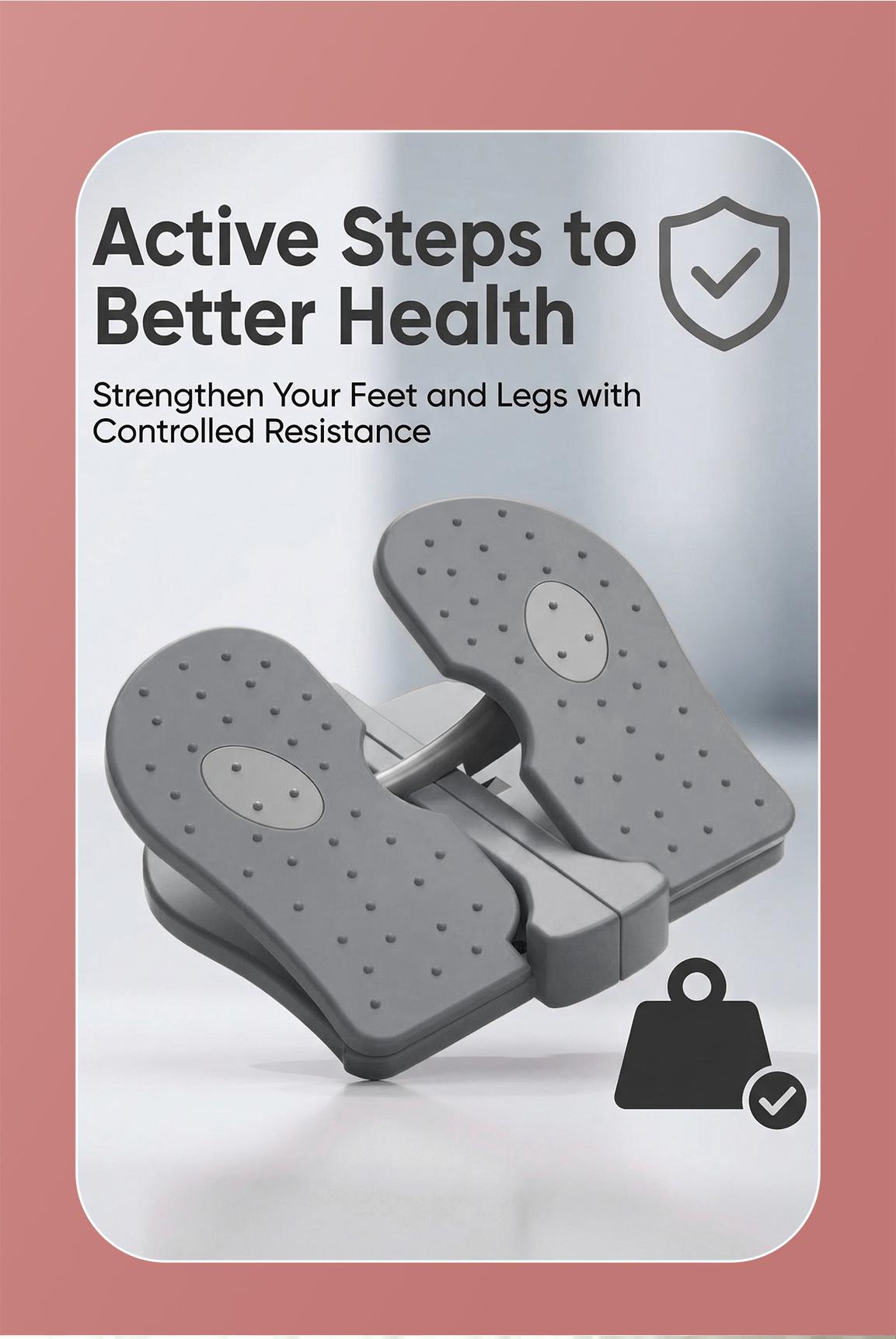 Magic BB Mini steppers for exercise at home,Portable Exercise Stepper Machine for Leg Training, Foldable Leg trainer For calves, ankles, knees,fitness equipment for use while sitting - with anti-slip mat.