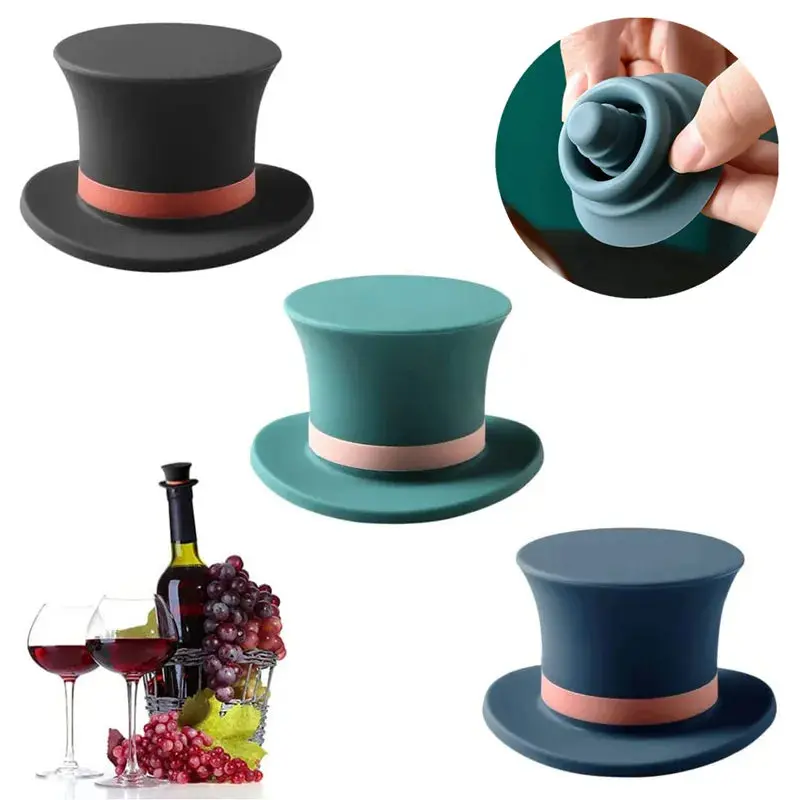 Reusable Silicone Leak Proof Wine Stopper Champagne Whiskey Bottle Sealer Cap Cork Plug Cover Bar Bartender Accessories
