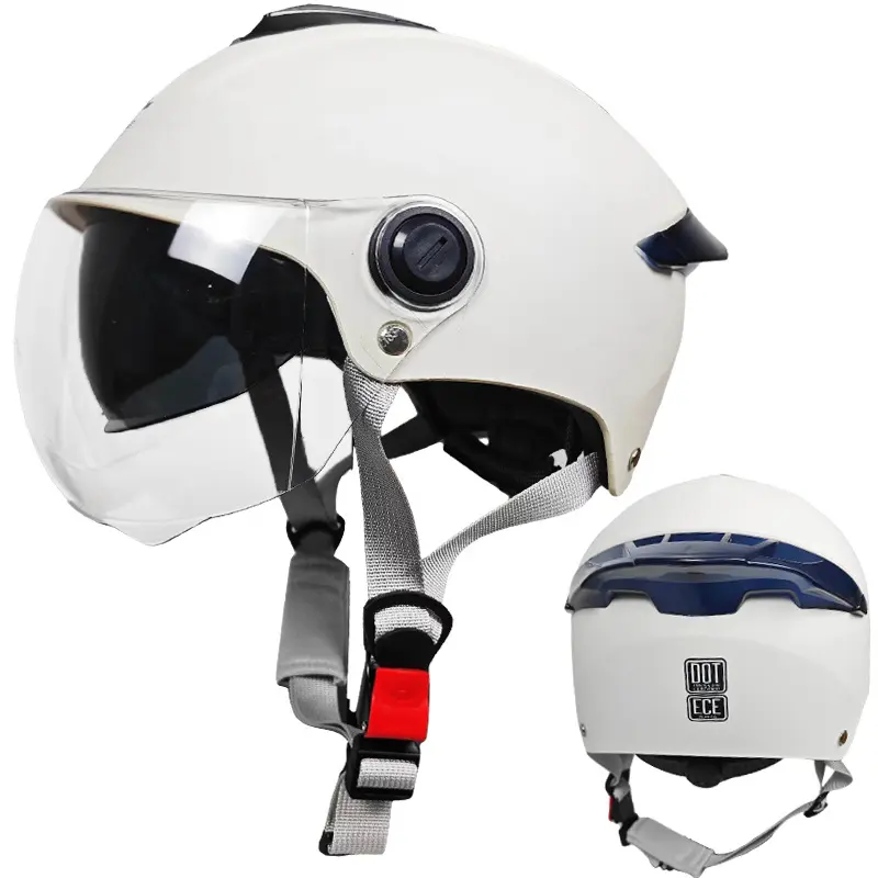Milky white + short transparent mirror