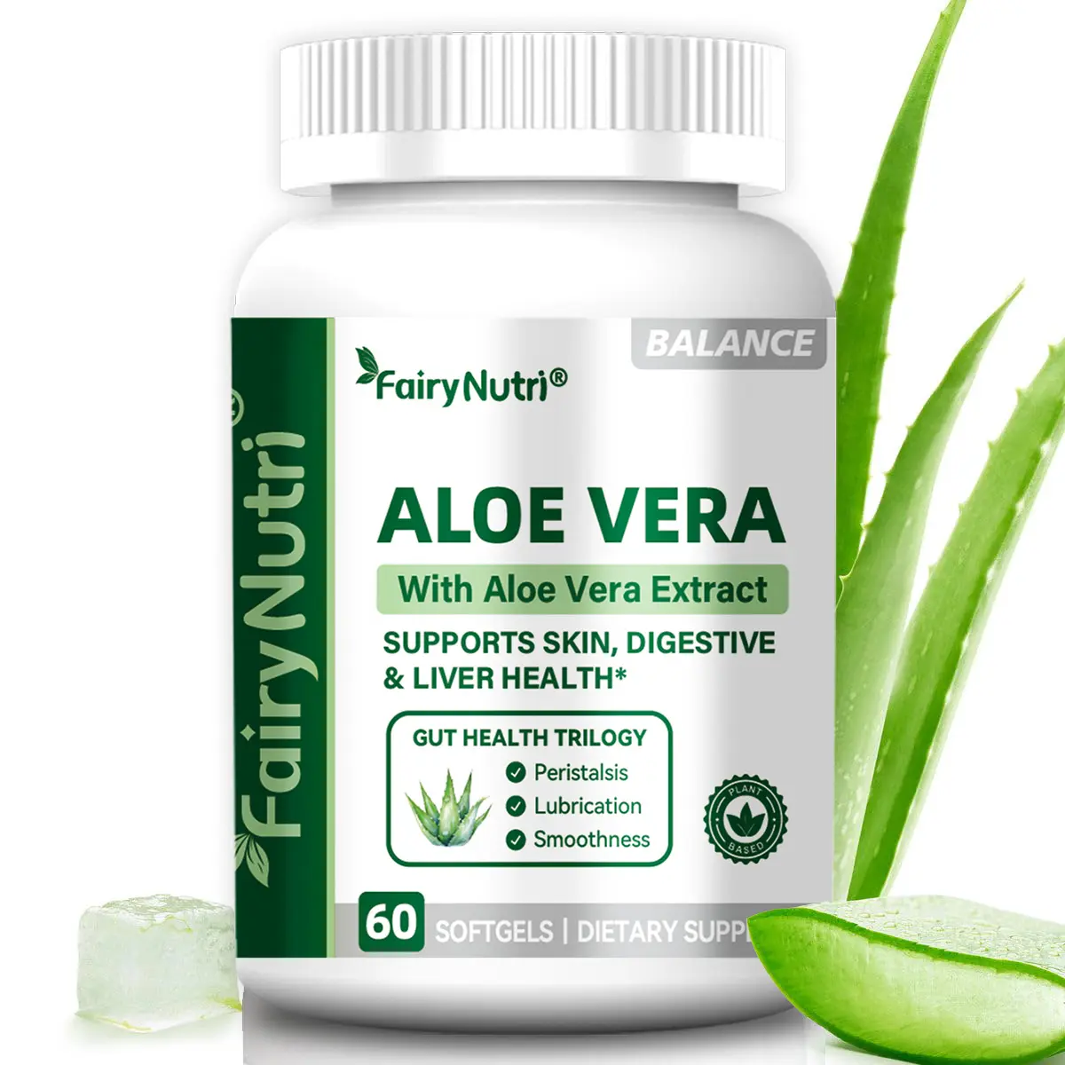 Aloe Vera 60 Softgels - 75mg Aloe Extract for Skin Health, Digestion &  Liver Support - cGMP Certified USA Supplement Natural Wellness Boost -  TikTok Shop