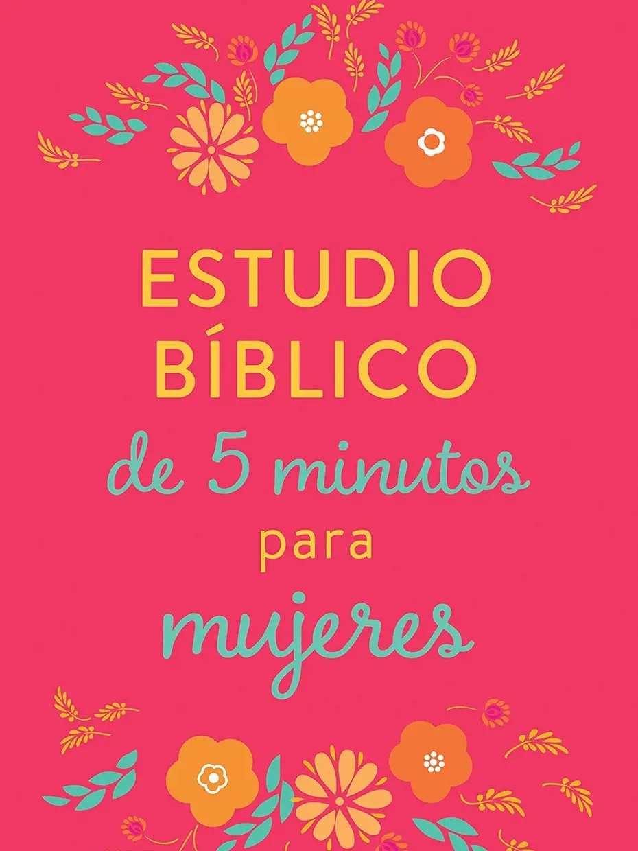 5-Minute Female Devotion Religious Bible Study Book for Women, Spanish Edition - Softcover Paperback Cover, Gift for Mothers
