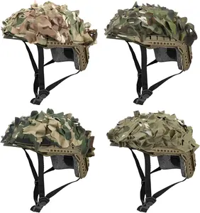 Camo Helmet Scrim Cover with Shock Cord System NVG Compatible - 1 Pack