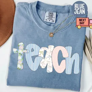 Comfort Colors Floral Teacher Shirt Cute Teacher Gift Spring Floral Teacher Tee Gift for Teacher Teaching Shirt Teacher Appreciation Gift