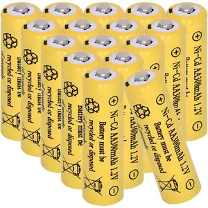 4/16 /32Packs AA 300mAh Ni-CD 1.2V Rechargeable Batteries, Pre Charged Solar Light Batteries Double A for Outdoor Solar Lights, String Lights, Pathway Lights Visit the Yibatopow Store