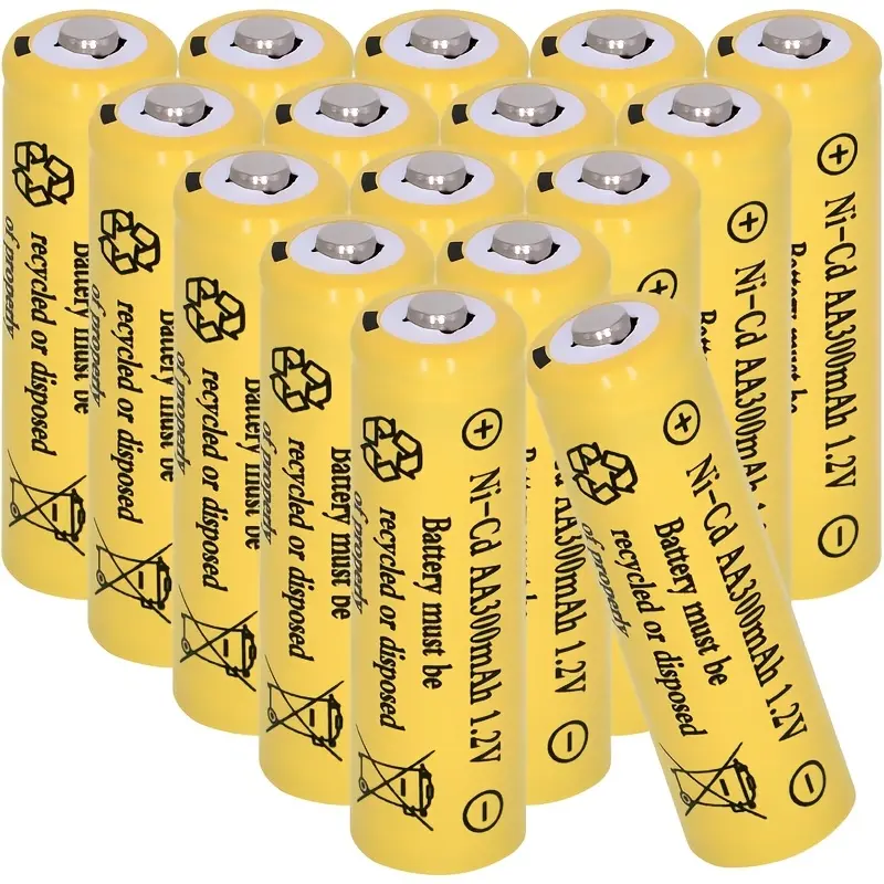 4/16 /32Packs AA 300mAh Ni-CD 1.2V Rechargeable Batteries, Pre Charged Solar Light Batteries Double A for Outdoor Solar Lights, String Lights, Pathway Lights Visit the Yibatopow Store