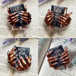 (4 Options) Faith Over Fear Bible Journaling MagSafe Phone Grip, Faith Over Fear Phone Holder, Glitter Nails Kindle Grip, Cartoon Characters Grip Holder, Gifts For Girls Boys