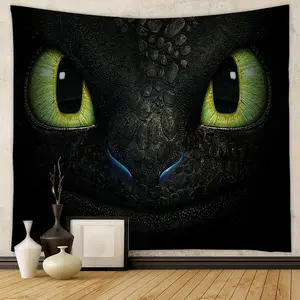 H-How T-To T-Train T-Your D-Dragon Backdrop Fabric Sign Poster Banner for Decoration Photo Props Background Supplies 60X40 Gift Room