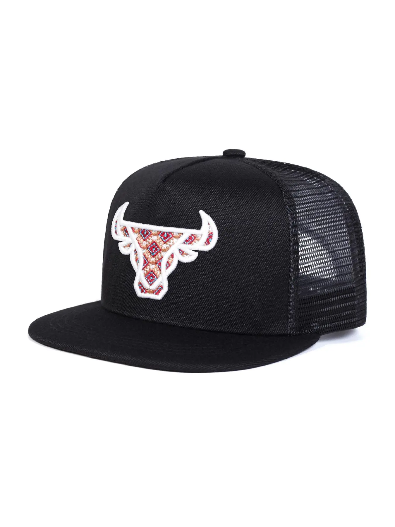 Unisex Cow Head Pattern Hat, Adjustable Casual Outdoor Sports Cap, Fashionable Sun Protection Hat for Daily Wear, Adjustable Animal Print Snapback Cap, Fashionable Hats