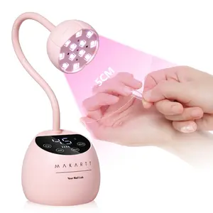 Makartt UV LED Nail Lamp - Gooseneck UV Light for Gel Nails CHERIE Cordless USB 24W Nail Dryer Gel Lamp with 4 Times & Auto Sensor Professional Fast Flash Curing Nail UV Light for Gel Polish Nail Art professional uv