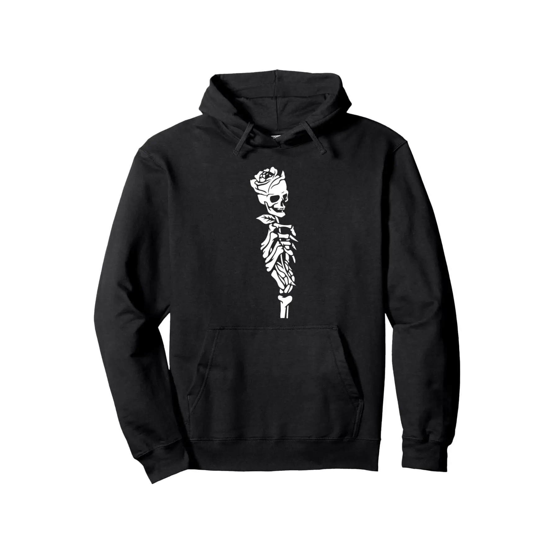 Men's Skull Splatter Hoodie Black Cartoon Graphic Cotton Blend Pullover All Seasons Wear 9AM