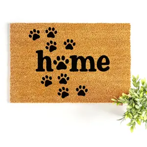 Home Paw Print - Cute Doormat - Coir Door Mat - Welcome Mat - Home Decor - Front Porch - Farmhouse Decor  5830**