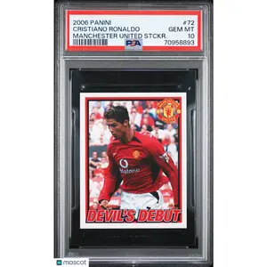 2006 Panini Manchester United Sticker Cristiano Ronaldo #72 PSA 10 POP 3