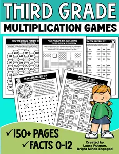 3rd Grade Multiplication Games (3rd Grade Math Workbooks)