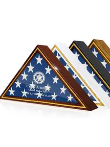 Personalized Memorial Flag Display Case for 5x9 Feet Burial and Presentation Flags