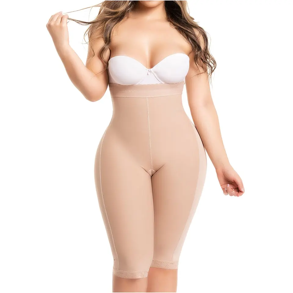 Women's High Waisted Cotton Compression Shapewear Shorts, Fajas Salome 219, for Everyday Wear