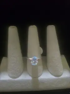 Blue Topaz Tear Drop Sterling Silver Ring