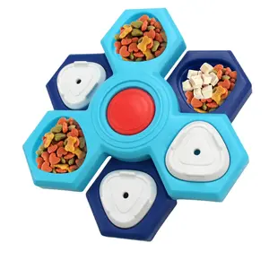 Interactive Dog Puzzle Toy & Slow Feeder Bowl for IQ Training Mental Stimulation Boredom Relief Anti-Choking Pet Treat Dispenser with 12 Hidden Compartments & 4 Spinning Layers