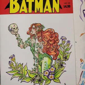 1 of 1 original Poison Ivy drawing in alcohol marker and micron pen on Batman 181 fascimile blank