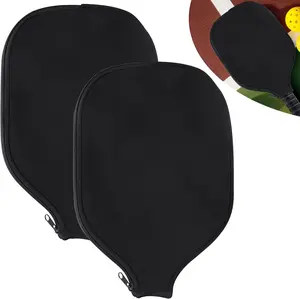 2 PCS Pickleball Paddle Covers, Durable Neoprene Universal 8.26 X 11.8Inch Zippered Racket Sleeve Storage Bag, Fits USAPA Standard Pickleball Racquets AEXHOT