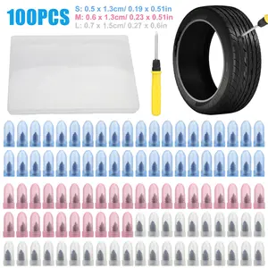 100Pcs Tire Repair Rubber Nails Tire Puncture Repair Screws Kit w/ Screwdriver