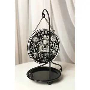 Ouija Spirit Board Evil Eye Medallion Disk Backflow Incense Cone Holder Burner