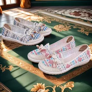 Women's Lightweight Comfort Shoes | Breathable Summer Loafers with Cute Bow Detail