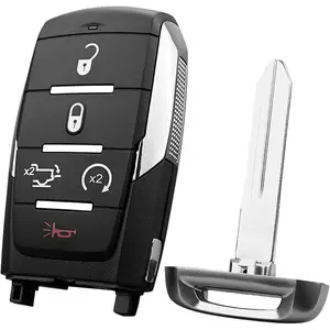 5-Key Smart Remote Key for Dodge Ram 1500 Pickup Truck 2019-2022, Keyless Entry Remote Key Replacement 68291691AD 68442909AB 68575604AA FCC ID OHT-4882056