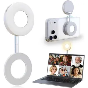 Selfie Light, Phone Light Compatible with  Magsafe, CRI97 360? LED Selfie Ring Fill Folding Light with Mirror for Selfies/Photography//Zoom Calls/Video Conference