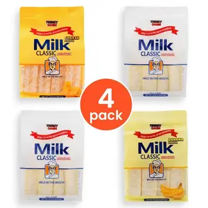 Milk Classic Rice Snack | Original, Cheese & Banana Flavor | Milk Rice Crackers Crispy Baked Snack