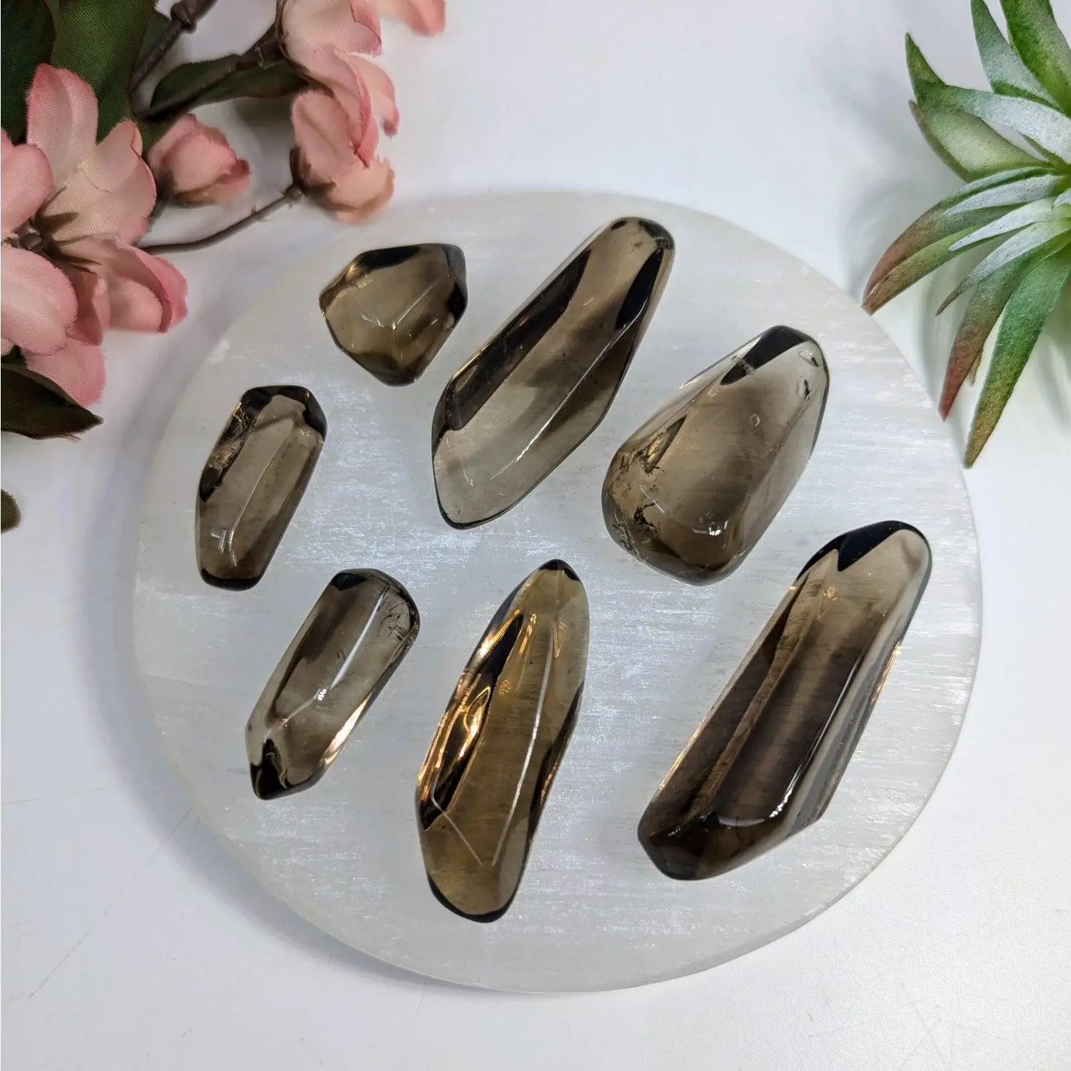Dark Smoky Quartz Tumbled Point