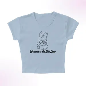 Bunny Show Micro Rib Baby Tee