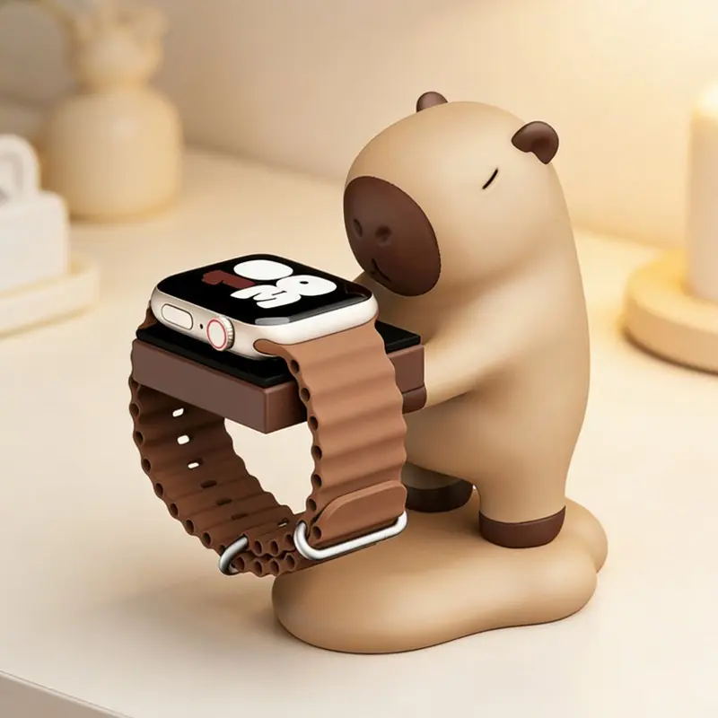 1pc Cute animal-shaped Apple Watch charging stand, featuring 4 adorable styles of charging bases, with a stable design and cable management function, capable of storing and charging Apple Watch, Watch Holder, Fashionable Watch Accessories