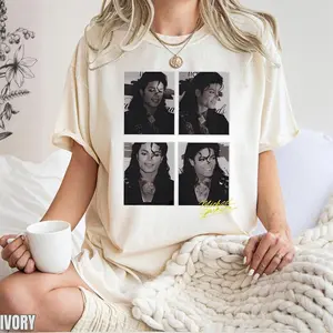 Comfort Colors Michael Jackson Vintage Photo Collage T-Shirt, King of Pop Graphic Tee, Retro Music Fan Shirt, Unisex Oversized Streetwear Gift