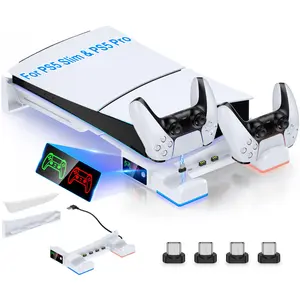 BEBONCOOL PS5 Slim horizontal stand, designed for 2023 PS5 Slim console, compatible with PS5 Slim optical drive version and digital version