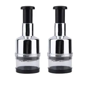 2Pcs Stainless Steel Garlic Press & Vegetable Chopper Set – Crush Garlic, Nuts, and Chili in Seconds, Durable Ergonomic Design, Dishwasher Safe, Must-Have Kitchen Gadget