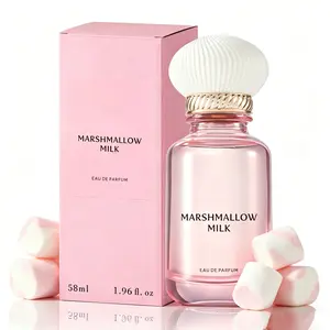 Marshmallow Milk Eau De Parfum 58ml (1.96 oz) Chramel Roasted Almond Honey Vanilla White musk – Women’s Perfume, Long Lasting Fragrance, Premium Gift