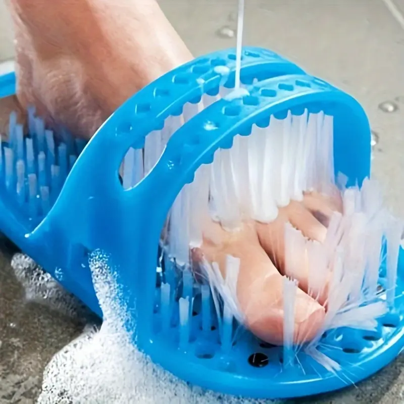 1PCs Bathroom Foot Wash Massage Slippers Lazy People Wash Feet Rub Feet Slippers Suction Cup Rub Feet Scrap Dead Skin TV Foot Wash