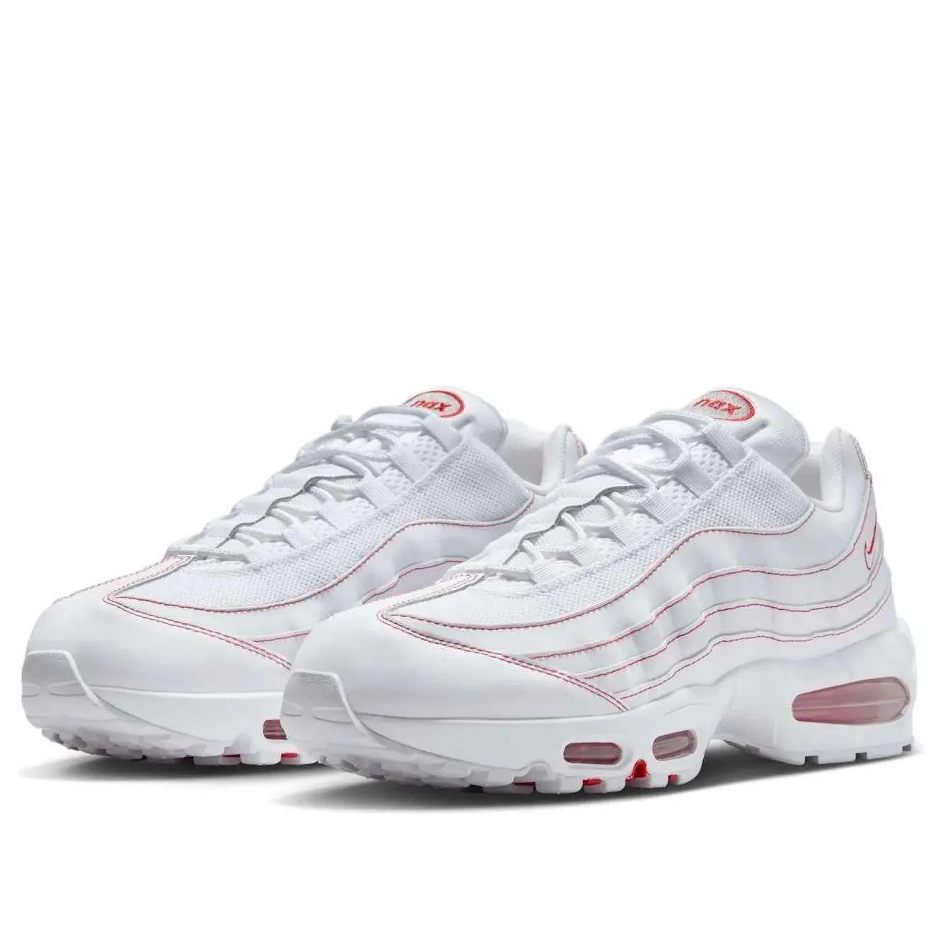 Nike Air Max 95 OG Big Bubble White University Red Men's IB7936-100 New