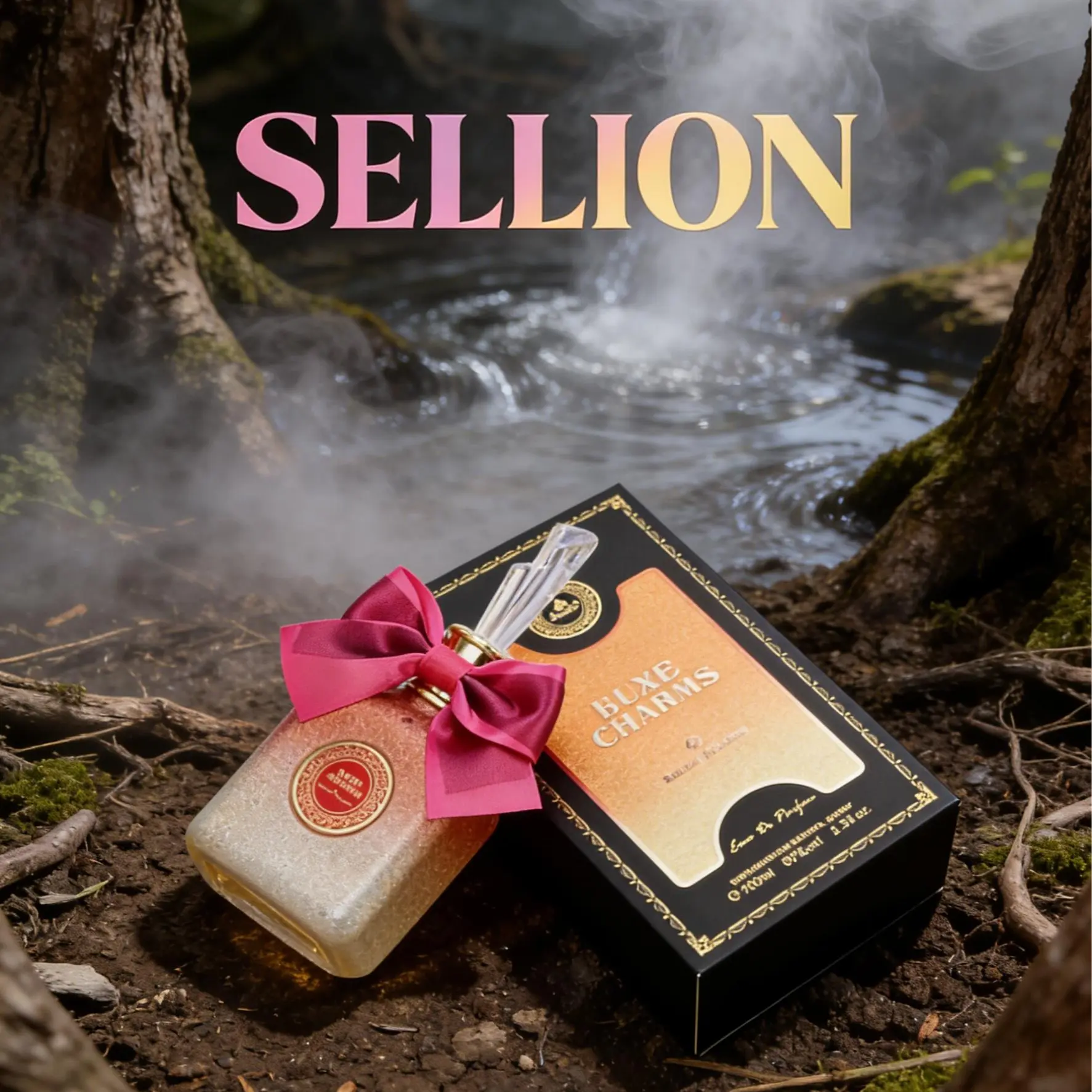 Sellion LuxeCharms Eau de Parfum - Vibrant, Long-Lasting Women's Signature Scent with Citrus, Pear & Rose Notes - Glitter Bottle for Adults, Single Item, Contains Alcohol