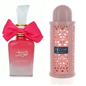 BINT HOORAN ROSE PASSION + Lattafa NOW Women Perfume Rave 3.4oz/100ml  - Fragrance Gift Bundle