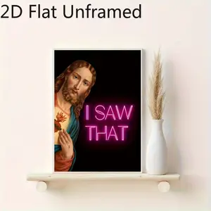 1pc Unframed I Saw That Alter Art Canvas Wall Art, Poster Print, Artwork Wall Painting for Gift, Bedroom, Office, Living Room, Wall Decor, Modern Home Decoration, Home and Dormitory Decoration Christmas Decor